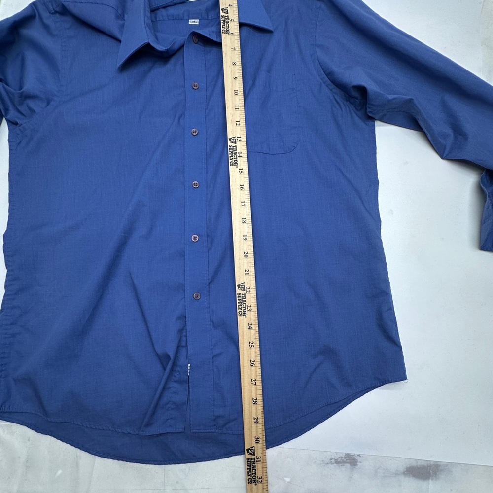Pierre Cardin Button Down Blue Dress Shirt Mens size 16-32/33 (D75) - Picture 5 of 9
